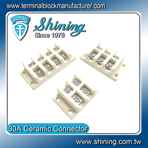Bloque de terminales de cerámica, TC-6304C, 30A, 4 vías - Product Image 2