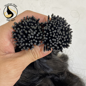 Fussion-queratina italiana, puntas de queratina onduladas, Punta rizada, cabello ruso Remy, plano, extensión de cabello de Punta u i, venta al por mayor - Product Image 6