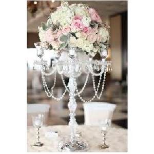 Candelabra กับดอกไม้ที่ทำในอินเดีย - Product Image 1