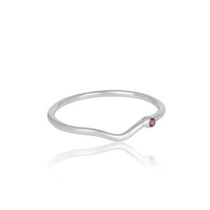 Anillo de plata de primera ley con gema de turmalina para mujer, sortija, plata esterlina 925, piedra preciosa, color rosa, hecho a mano - Product Image 3