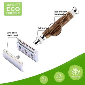 Rasoir de sécurité à double lame écologique avec manche en bambou Outil de rasage manuel Rasoir de sécurité manuel en bois naturel - Product Image 6