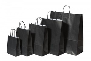 ถุงกระดาษแบนสำหรับช้อปปิ้งแบบปรับแต่งสีได้สำหรับช้อปปิ้งอาหารร้านขายของชำ - Product Image 3