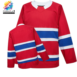 Uniformes de Hockey sobre Hielo para la Escuela de Fórmula 1, Impresión por Sublimación Completa a Doble Cara, Parches de Goma, Camisetas de Hockey Personalizadas para Equipos - Product Image 1