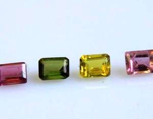 พลอยทัวร์มาลีนหลายสีทรงแปดเหลี่ยมอัญมณีอัญมณีทรงหลังเบี้ยแบบหลวมหินธรรมชาติสำหรับทำเครื่องประดับ - Product Image 3