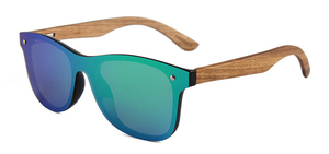 Lunettes de soleil Branches bois de <span class=keywords><strong>bambou</strong></span> Verres polarisés Filtre UV400 Avec étui en bois Hommes femmes - Product Image 4