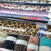 Stock-16956 ; Tissu extensible léger pour l'extérieur, 100 % polyester, tissé en poly dobby georgette imprimé