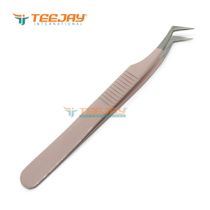 แหนบต่อขนตา TEEJAY ELT-390 สีชมพูอ่อนเคลือบผง รุ่น L Boot Volume ด้ามจับตรง ขนาด 12 ซม. พร้อมปลายแหนบ - Product Image 2