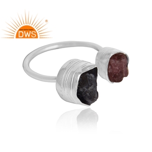 แหวนค็อกเทลพลอยทัวร์มาลีนธรรมชาติทำจากเงินแท้925ผลิตตามแบบ - Product Image 2