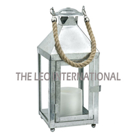 Lanterne nautique en fer et verre transparent à quatre côtés, éclairage décoratif antique, haute qualité, élégante, fabriquée à la main