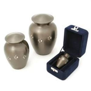 Urnas funerarias de metal y latón para gatos, color negro - Product Image 5