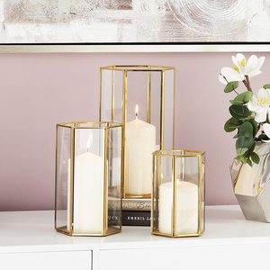 Handmade Glass <b>Lantern</b> Hurricane Candle Holder with Handle <b>Brass</b> Antique Finish Scented for Christmas Home Decor - Product Image 5