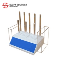 Présentoir autoportant en acrylique à 7 supports, personnalisable, léger, thermolaqué, pour poignées de clubs de golf, pour usage commercial, ODM