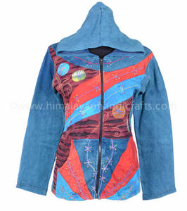 <b>Razor</b> Cut Embroidered Patchwork Bohemian Hoodies Jacket CSWJ 405A - Product Image 2