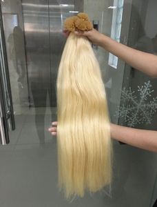 Extensiones de cabello rubio 100% remy, alta calidad, 20 pulgadas, Punta U/plana/I, precio al por mayor - Product Image 3
