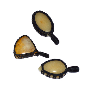 Proveedor de colgantes de piedra de cuarzo dorado - Product Image 1