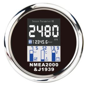 D Racing DPD85B-N NMEA 2000 85mm Tachymètre multifonction à écran TFT-LCD noir certifié CE ISO9001 pour bateau de plaisance marine - Product Image 1