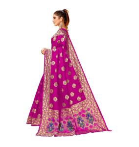 Sarees en soie d'art Alphanumero en gros - Product Image 1