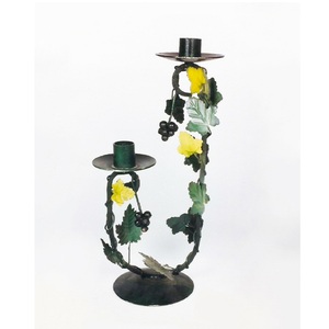 2 arms Candle holder Antique theme - Product Image 2