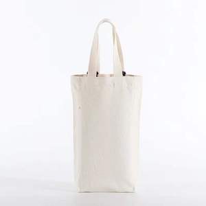 Custom Blank Plain Quality Heavy Duty Cotton Canvas <strong>Wine</strong> <strong>Bag</strong> Single Bottle <strong>Wine</strong> Tote <strong>Bag</strong> - Product Image 2