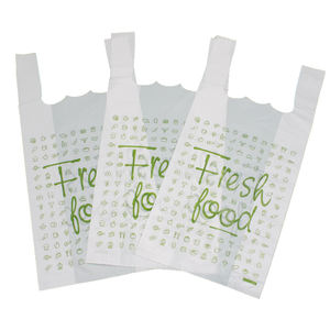 Sac en T-shirt en plastique recyclé, prix le plus bas, 0 % de droits d'importation vers l'UE, logo personnalisé, sac de transport pour les courses, vente en gros d'usine au Vietnam - Product Image 2