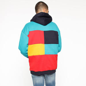 Sweat à capuche bloc pour garçons, vêtement à manches longues, de couleur brillante, grande taille, haute qualité, 2 pièces - Product Image 4