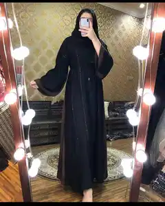 2021新款式畅销供应商中东阿拉伯长袖女士伊斯兰服装长袍女士谦虚的巴亚穆斯林连衣裙