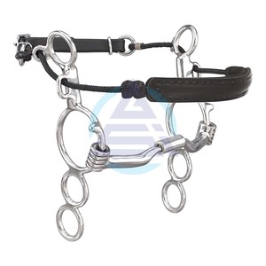 GOLDEN - Bocado de tres anillos combinados para equitación, modelo GSIB-100509, bajo MOQ, suministros ecuestres - Product Image 1
