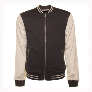 Manteaux en cuir avec patchwork Streetwear pour hommes Veste de baseball universitaire personnalisée brodée en chenille pour couples pour hommes - Product Image 4