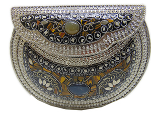 Women Crystal Evening <b>Purse</b> Metal Flap Clutch for Wedding Party by Lowellcraft.com - Product Image 1