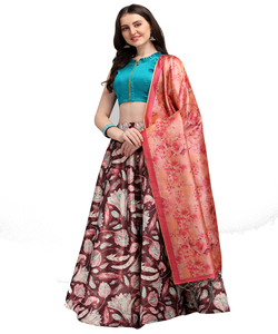 Heavy última Georgette bordado secuencia trabajo lehenga choli con dupatta recepción desgaste precio al por mayor Ropa Étnica - Product Image 3