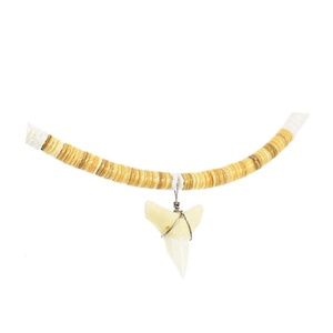 सफेद क्लैम शेल हार के साथ सफेद क्लैम शेल हार संयोजन कृत्रिम दांत के साथ - Product Image 6