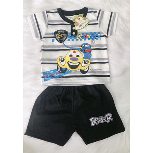 Ensemble de vêtements d'été de qualité supérieure pour garçons, vêtements à rayures bon marché pour bébés garçons - Product Image 4