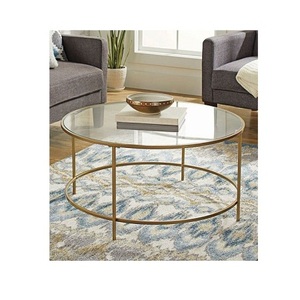 Mesa de Centro de Calidad Superior con Diseño Atractivo de Hierro y Vidrio para Sala de Estar, Directamente del Fabricante en India - Product Image 3