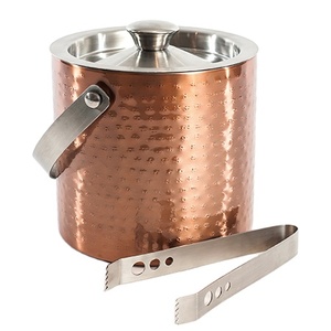 Premium Small Stainless Steel LED Double Wall Ice Bucket Insulated Barware Cooler for Home Hotel Restaurant - Product Image 1