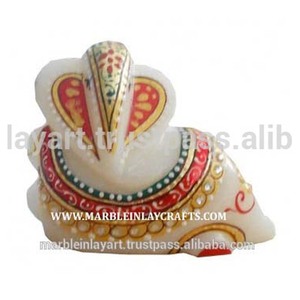 Pintura de Ganesha Murti con Dios, mármol hecho a mano - Product Image 1