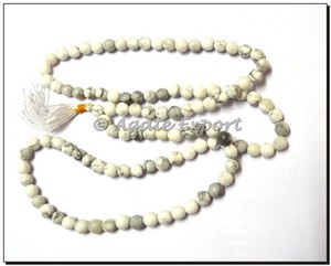 Cuentas facetadas de howlita, Jap Mala para oración - Product Image 2