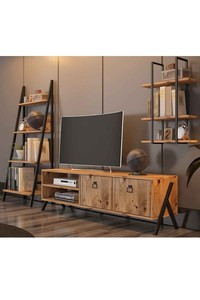 <b>Modern</b> Wooden <b>TV</b> <b>Stand</b> Cabinet Extendable Living Room Furniture with Urban Style for Bedroom Kitchen Home Office - Product Image 3