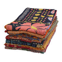 Couvre-lit Kantha imprimé fait main de qualité supérieure 2023, style simple et moderne, vintage, cousu main, en coton indien, écologique