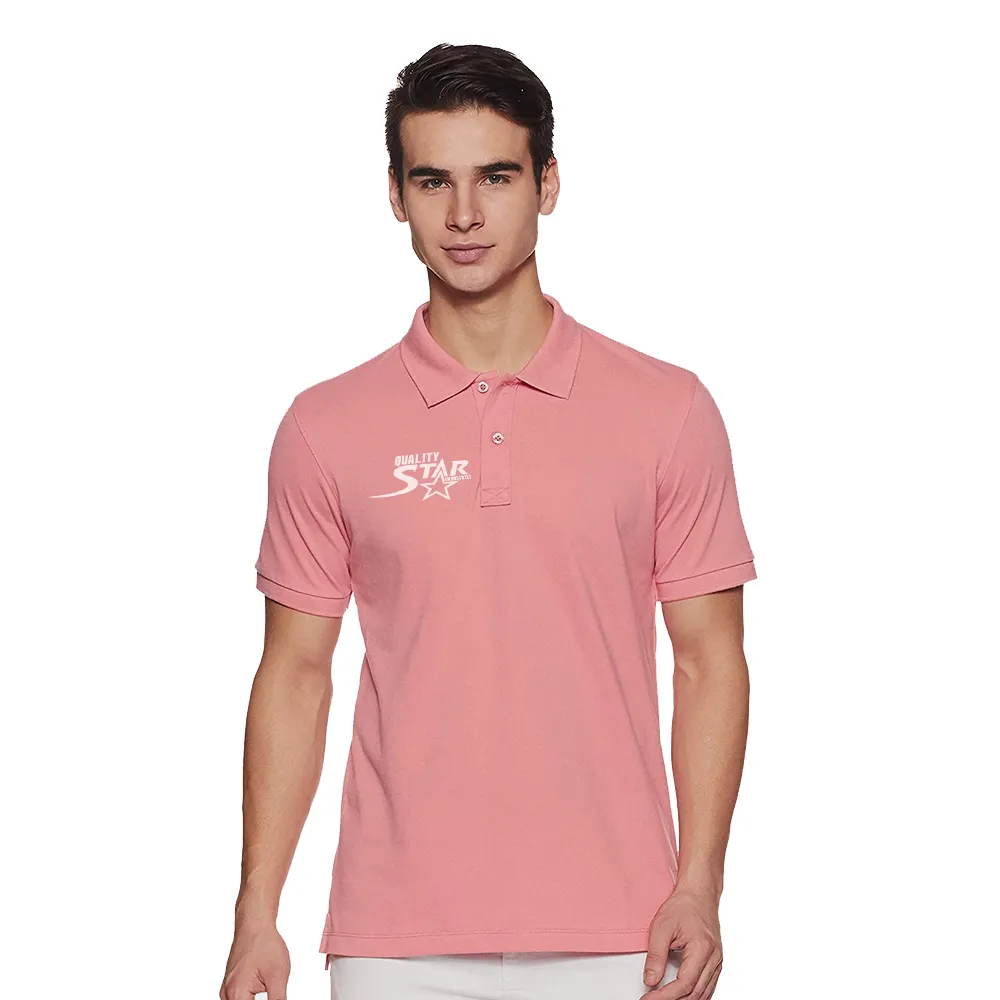 Top Quality Polo's In Pink Color Plain Cotton Material Turn Down Collar Summer Wear Mans Golf T-Shirts For Youth
