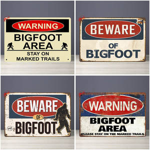 Goccia shopping BIGFOOT <span class=keywords><strong>Vintage</strong></span> segno di latta all'aperto soggiorno decorazione da parete in metallo segno retrò muro plauqe Yard piastra di avvertimento - Product Image 6