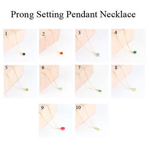 Collar de aleación chapado en oro con forma de pera y cuarzo, cadena colgante ajustable con ajuste de clavija, 2021 - Product Image 2