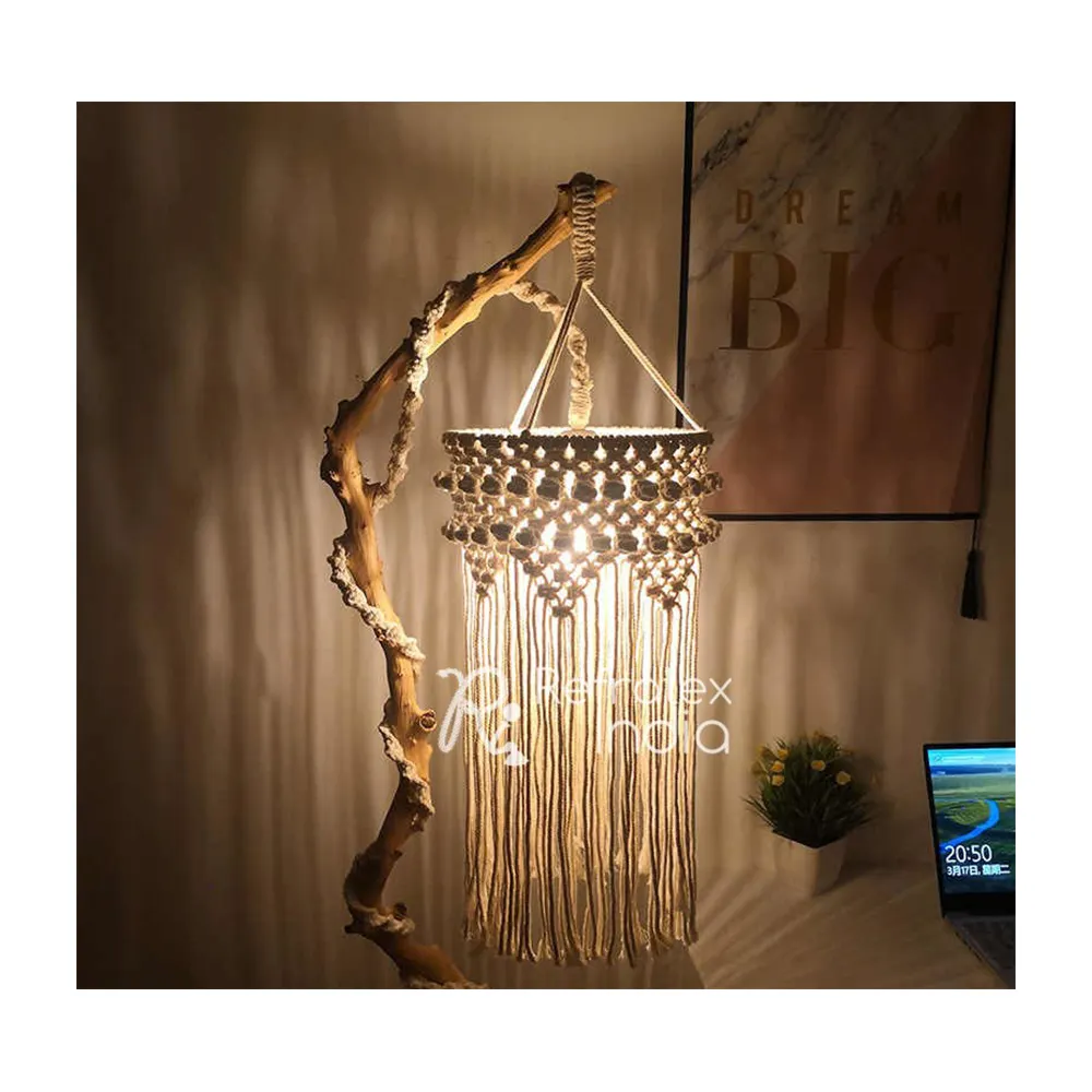 Neuankömmling dekorative Wandbehang Classic Macrame Lampen schirm zum Verkauf