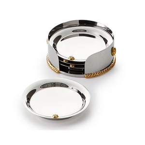 Posavasos de acero inoxidable de diseño exclusivo Posavasos de taza de té de color plateado de diseño fantástico a precio mayorista - Product Image 1