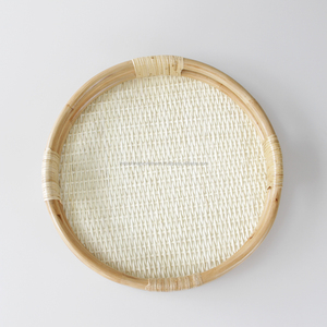 New Design Rattan Tray Set 2 Woven With <b>Bamboo</b> Decor Home Wholesale - Product Image 2