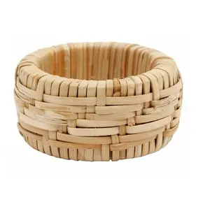 Guardanapo de bambu design artesanal, melhor design natural, suporte de guardanapo, talheres, mesa de jantar, decoração, suporte de pano