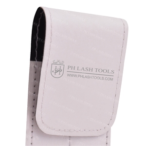 Pochette et étui en cuir PU blanc, pour 2 pinces à épiler, pour Extension de cils, privée, pochette, personnalisable - Product Image 4