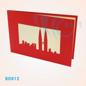 Petronas <b>Twin</b> Tower 3D Pop up <b>Card</b> Art Paper Handmade Vietnam Best Seller Design Custom Greeting <b>Card</b> Handicraft Gifts & Crafts - Product Image 3