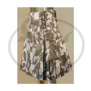 Kilt camuflado masculino, utilitário tático