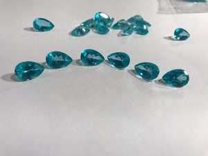 Topacio Natural Color Paraiba, Forma de Pera, Piedras Preciosas Sueltas - Product Image 3