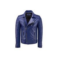 Chaqueta de cuero de oveja personalizable para hombre, cazadora de moda de cuero genuino negro, la última, 2022